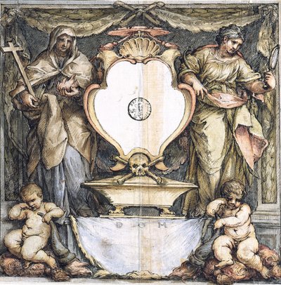 Presentation Drawing for an Epitaph by Lazzaro Baldi